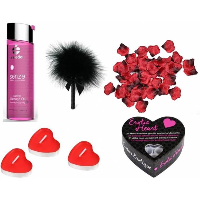 Coffret surprise Saint Valentin noir et rose
